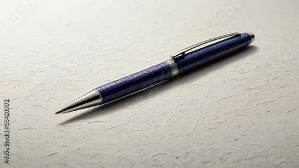 Obraz The blue pen resting gently on textured parchment waiting for ink and inspiration