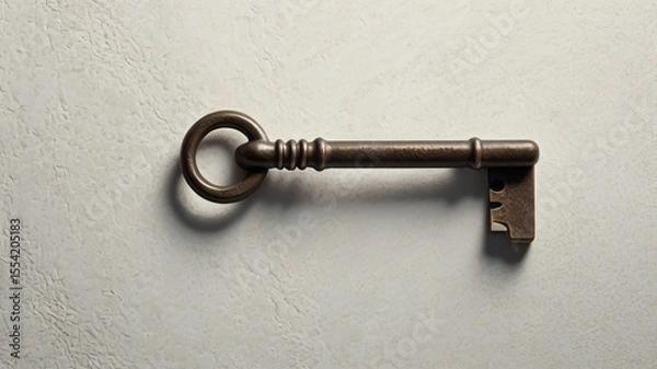 Obraz Unlocking secrets of yesterday antique key rests timelessly upon a textured surface