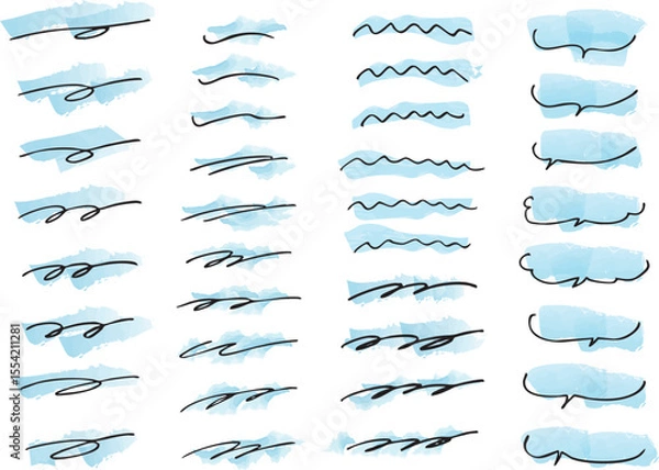 Obraz 水彩のアンダーライン