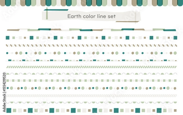 Fototapeta Earth_color_line_set_01