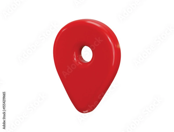 Fototapeta Location pin icon 3d render concept of gps tracking icon vector illustration