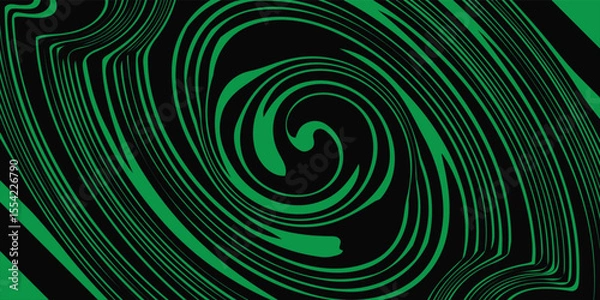 Fototapeta image of one Illustration of digital fractal black green