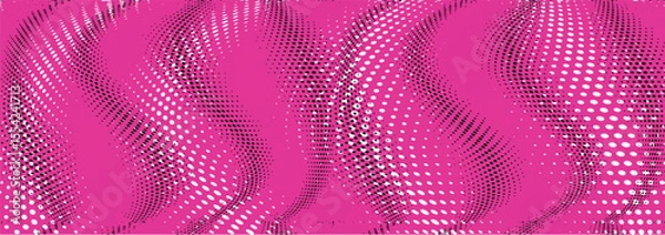 Fototapeta Polka dot color gradient halftone pattern. Vector illustration
