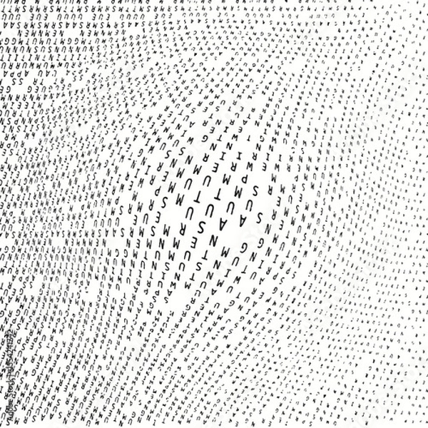 Fototapeta Wavy gradient halftone dots pattern texture background
