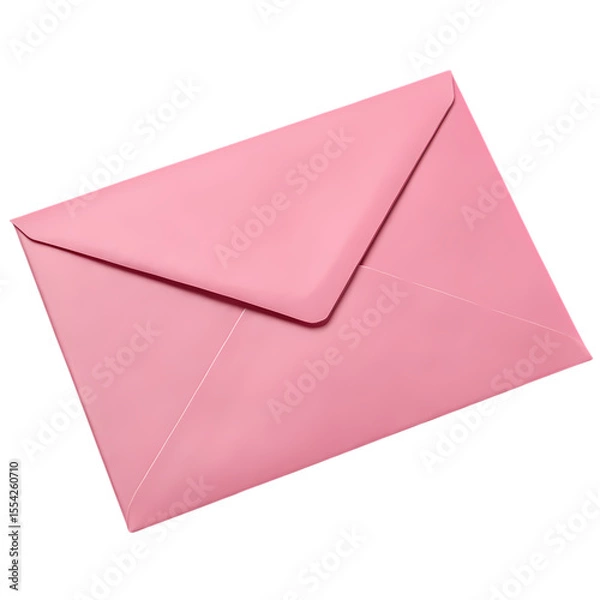 Fototapeta Pink Envelope A Visual Representation of Correspondence and Communication on transparent background