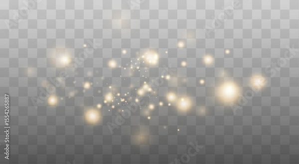 Obraz Abstraction, glowing, gold, sparkling, and light PNGs shine with elegance. Gold, glowing, abstraction, light, and sparkling are perfect for Overlay. All PNGs are transparent.
