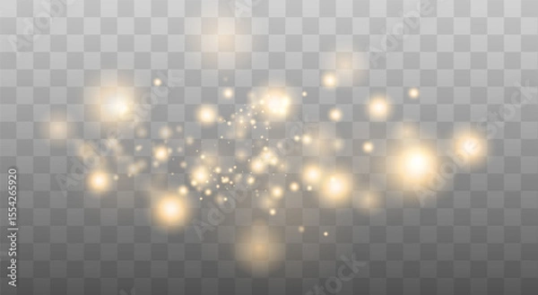 Obraz Abstraction, glowing, gold, sparkling, and light PNGs shine with elegance. Gold, glowing, abstraction, light, and sparkling are perfect for Overlay. All PNGs are transparent.