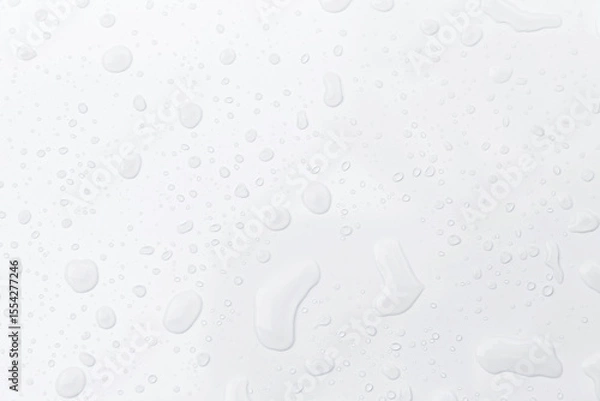 Obraz Closeup water drops on white background, seamless water drops pattern background