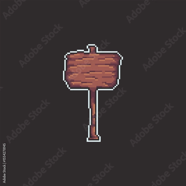 Fototapeta this is signpost icon in pixel art with colorful color and black background ,this item good for presentations,stickers, icons, t shirt design,game asset,logo and your project.