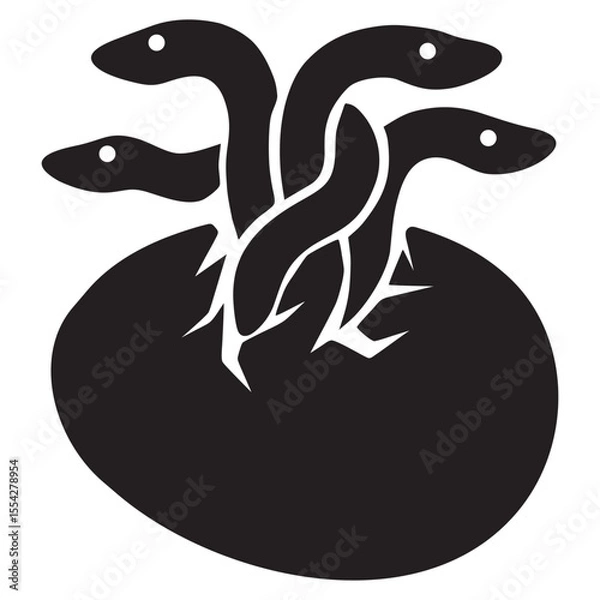 Obraz hatching snake egg icon
