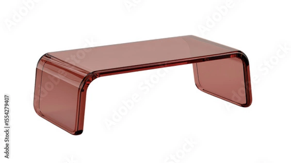 Obraz Contemporary Red Acrylic Coffee Table with Sleek Design for Modern Living Spaces and Elegant Interiors
