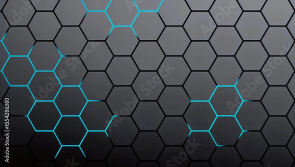 Fototapeta Geometric background with a hexagonal pattern. The layout consists of a series of interconnected hexagons, creating a honeycomb effect