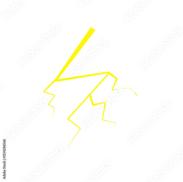 Obraz Yellow Thunder Lighting