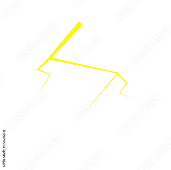 Obraz Yellow Thunder Lighting