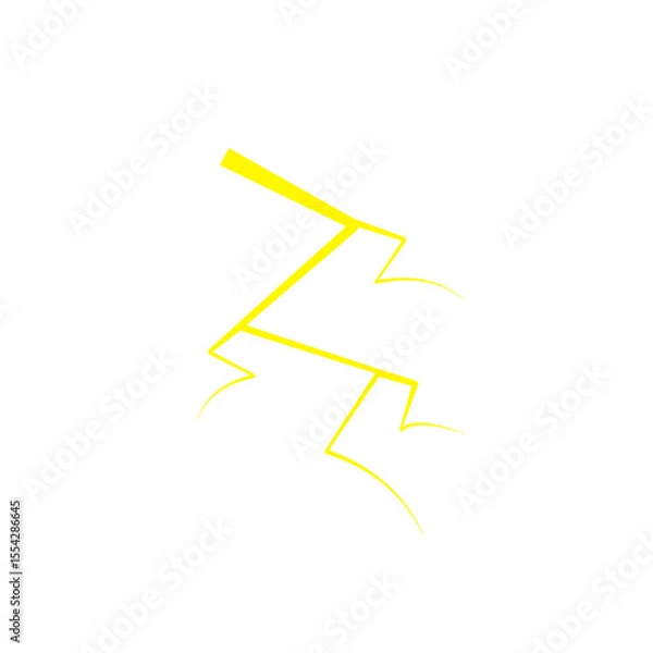 Obraz Yellow Thunder Lighting