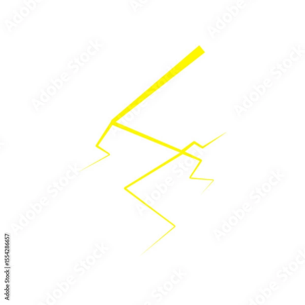 Obraz Yellow Thunder Lighting