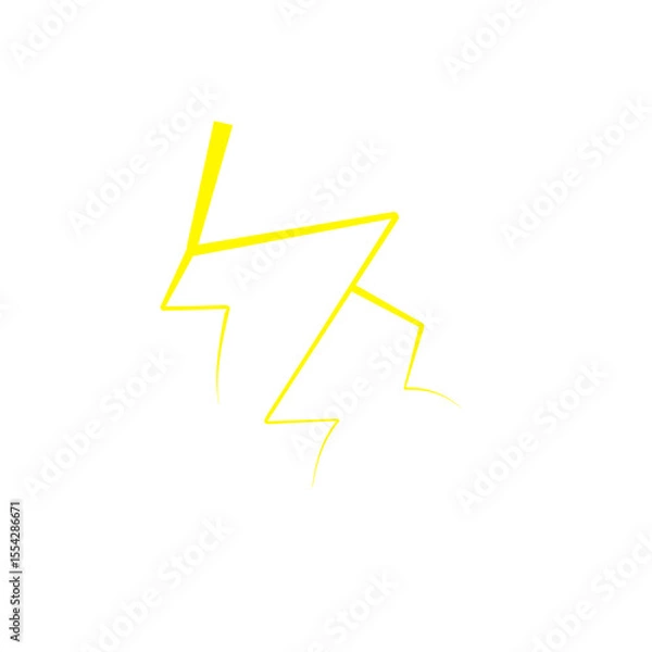Obraz Yellow Thunder Lighting