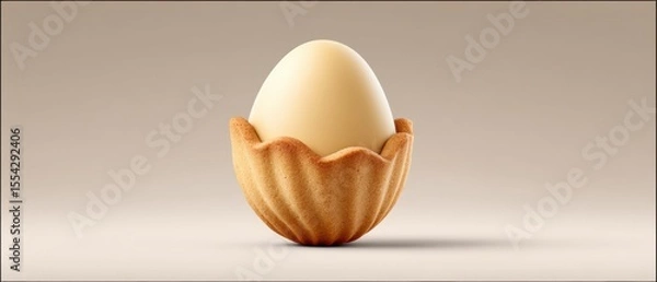 Obraz Whimsical Egg Shell with a Single Egg Inside - A Unique Graphic Resource Design Layout for Creative Projects