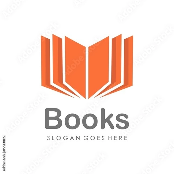 Obraz Book logo design vector