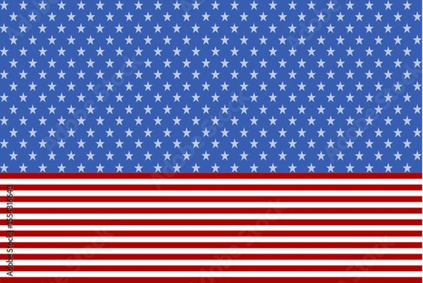 Obraz Bold American flag design with full star and stripe pattern, ideal for patriotic banners or backgrounds.