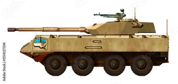 Fototapeta BTR-60-105 Buffalo (Tank destroyer concept based on the BTR-60 Buffalo, with a new combat model and a 105mm gun)