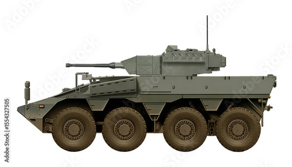 Fototapeta DAF YP-458 IFV (Concept of a new infantry fighting vehicle for the Belgian army, based on the DAF YP-458 chassis, with a new hull and combat module with a 40mm cannon)