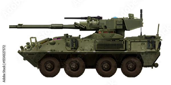 Fototapeta TAB-30-105 (Variant of a tank destroyer based on the TAB-30 armored personnel carrier, with an MGS combat module)