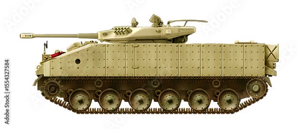 Fototapeta Vijanta-30 IFV (The concept of a new IFV for the Indian army, to replace Soviet infantry fighting vehicles, based on the chassis of the K9 self-propelled gun and a combat module with a 57mm cannon)