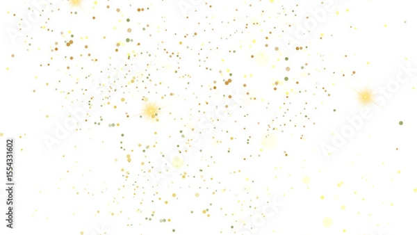 Fototapeta Bright Confetti Explosion with Golden Tones - Transparent Background

