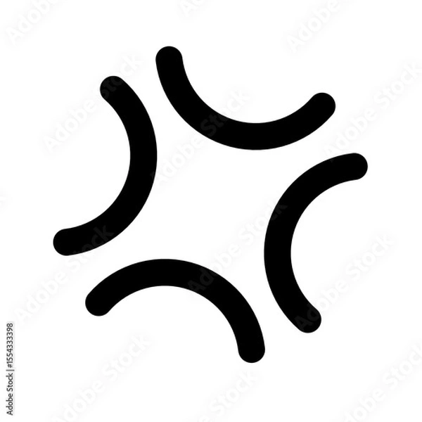 Obraz anger icon vector on white background. angry icon