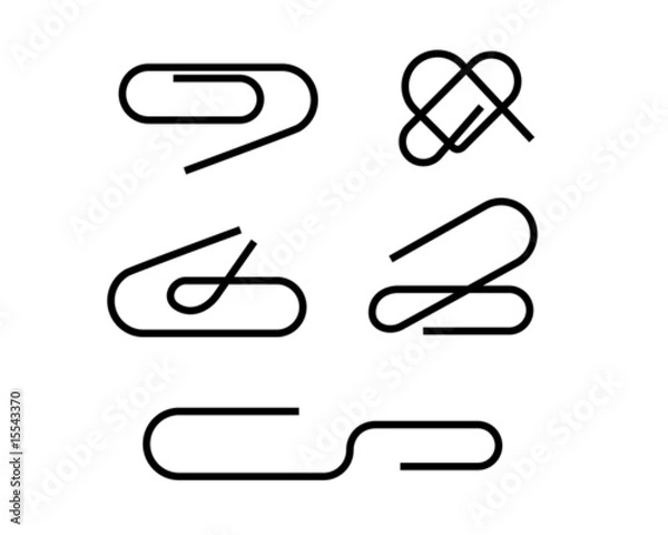 Fototapeta vector paperclip 1