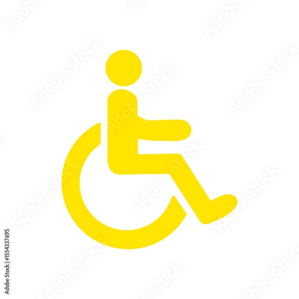 Fototapeta Wheelchair Icon – Accessibility and Universal Design Symbol Vector。車椅子マークのアイコン／バリアフリー・アクセシビリティのシンボル素材