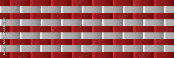 Fototapeta white and Red Geometric Block Pattern. vector illustration. Eps 10