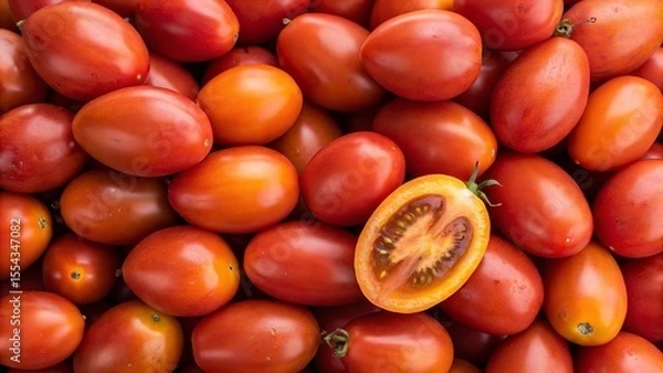 Obraz Tamarillo background. Suitable for marketing or business purposes. Panoramic banner with place for text