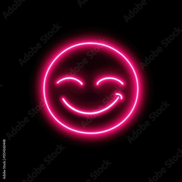 Fototapeta Wink light neon illustration.