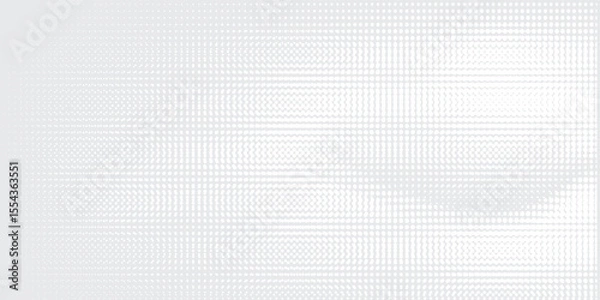 Fototapeta Abstract dots white gray wave light technology texture background. Abstract big data digital simple