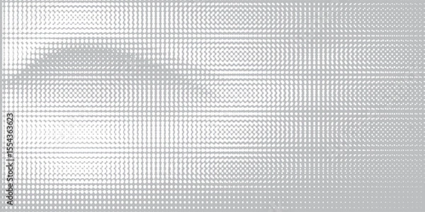 Fototapeta Abstract dots white gray wave light technology texture background. Abstract big data digital simple