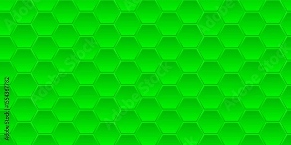 Fototapeta Vector seamless geometric pattern. Modern thin hexagon grid texture. Background green honeycomb EPS 10