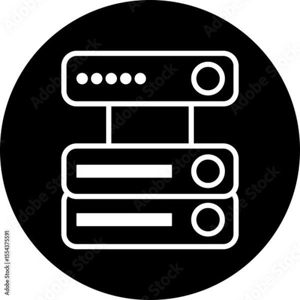 Fototapeta Top-of-Rack Network Switch & Server Connectivity Icon