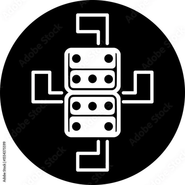 Fototapeta Modular Server Rack & Data Center Node Icon