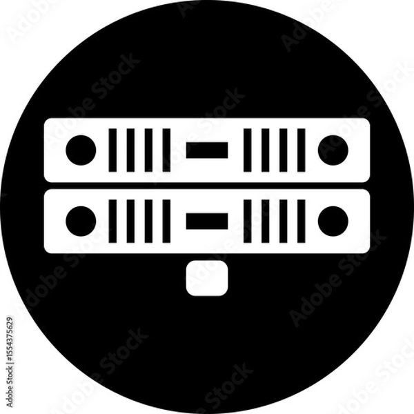 Fototapeta Stacked Rack Mount Server Hardware Icon