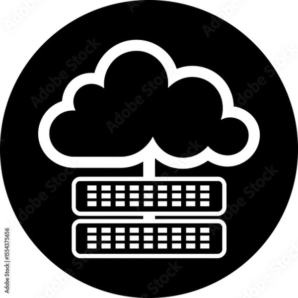Fototapeta Cloud Server & Infrastructure Management Icon
