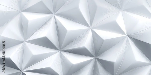 Fototapeta Abstract white crystalline geometrical surface design