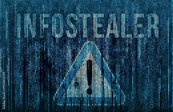 Fototapeta Infostealer Malware - Cyber Threat Stealing Sensitive Data