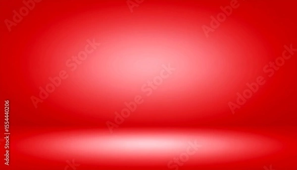 Obraz A vibrant cherry red gradient background with soft, diffused light creating a smooth, bright look