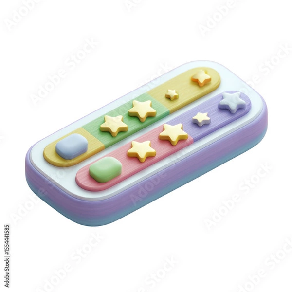 Fototapeta Colorful Educational Toy with Geometric Shapes to Stimulate Learning and Creative Play for Young Children
