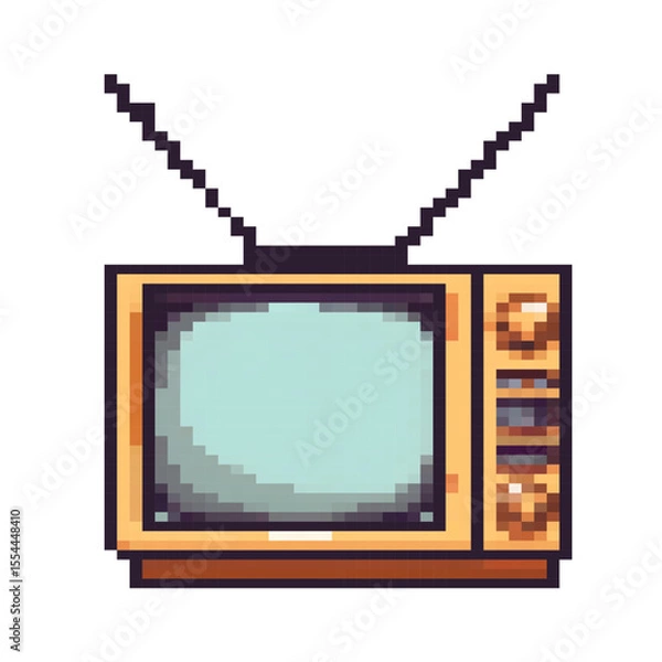 Obraz Vintage television set design showcasing retro aesthetics and nostalgic appeal in a vector style illustration