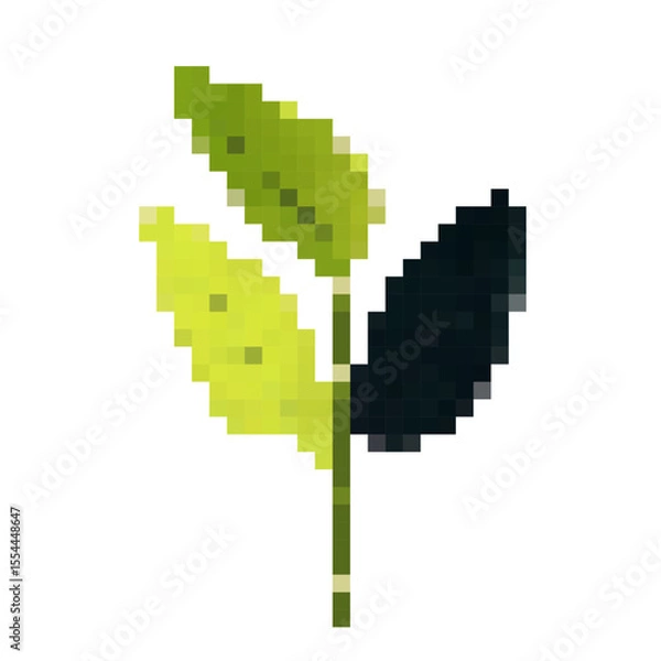 Obraz Vector illustration of stylized leaves depicting freshness and nature in a modern digital design format