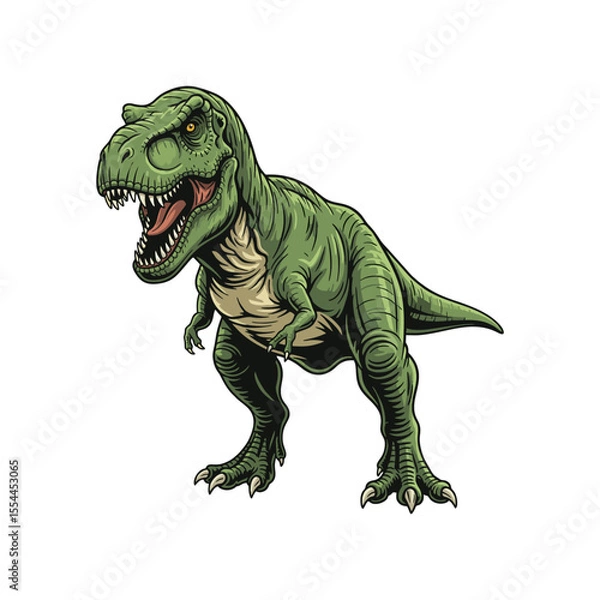 Obraz tyrannosaurus rex dinosaur vector illustration on white background