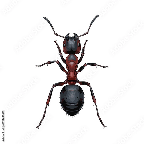 Obraz vector illustration of ants on white background